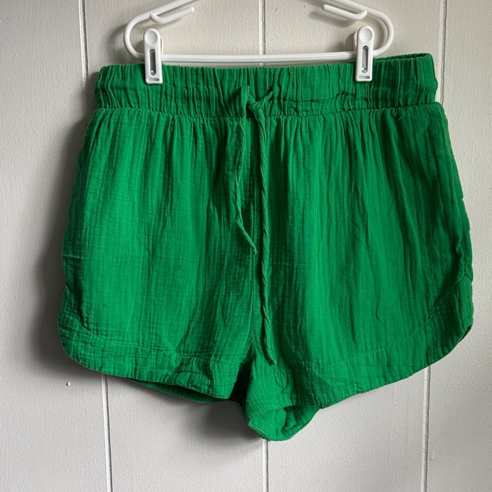 Boden Bright Green Drawstring Shorts Sz 8